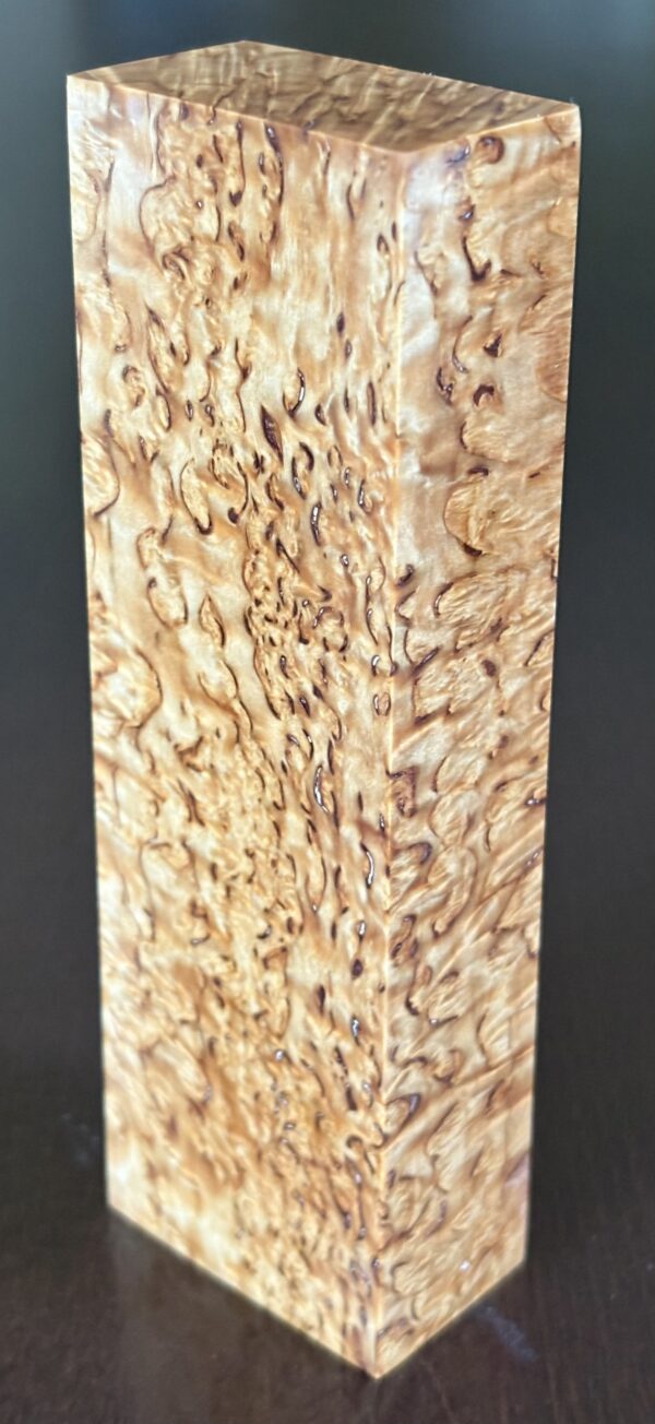 Stabilized Masur birch wood. Dimensions: 28x46x148mm - Image 3
