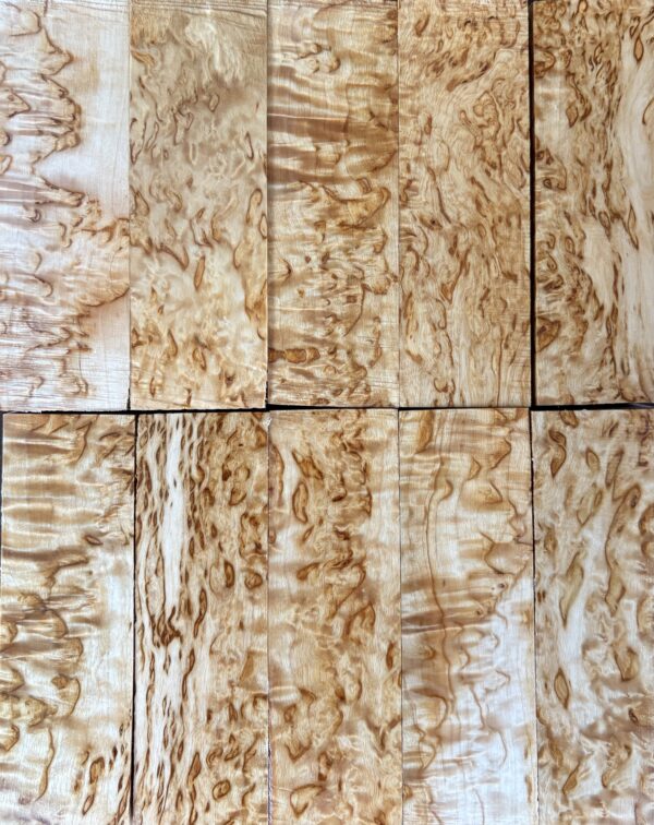 Karelian birch burl wood. Size 40x40x124mm. Set of 10 pcs - Image 2