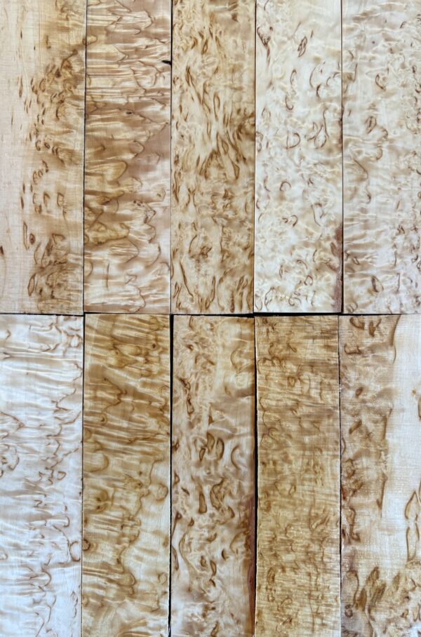 Karelian masur birch wood. Size 30x40x152mm. Set of 10 knife blocks - Image 2