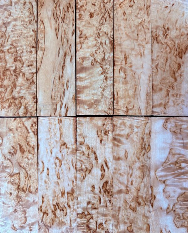 Karelian birch burl wood. Size 40x40x124mm. Set of 10 pcs - Image 3