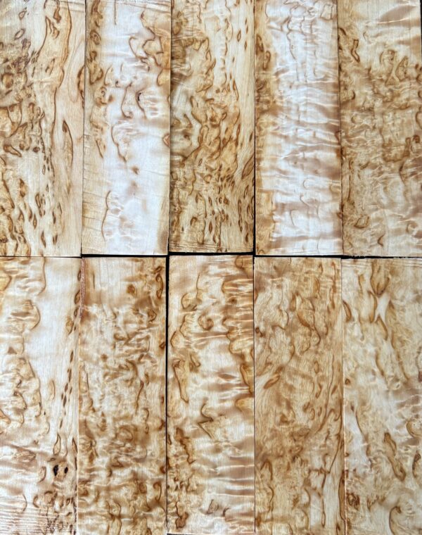 Karelian birch burl wood. Size 40x40x124mm. Set of 10 pcs - Image 4