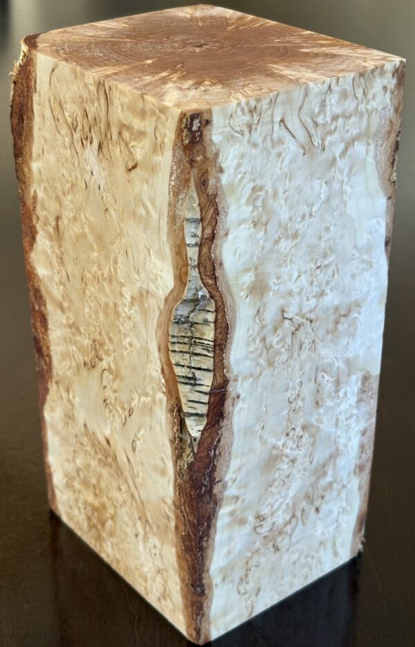 Masur birch lumber for making a kuksa. Size: 90x105x210mm - Image 5