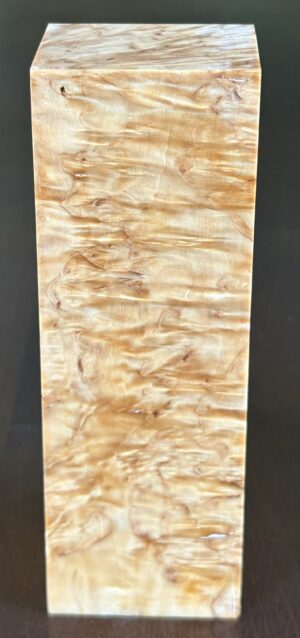 Stabilized Karelian Masur birch bigger size wood. Dimensions: 34x49x150mm