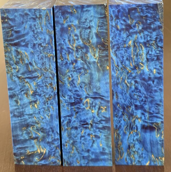 Stabilized and dyed Masur birch wood. Dimensions: 29x42x149mm - Image 3