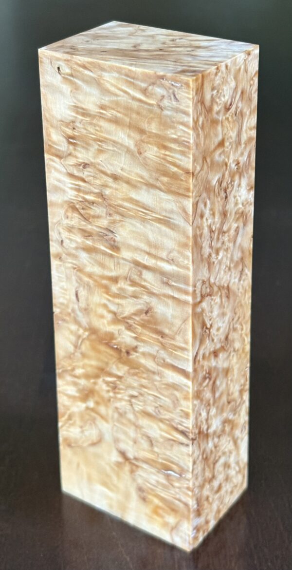 Stabilized Karelian Masur birch bigger size wood. Dimensions: 34x49x150mm - Image 7