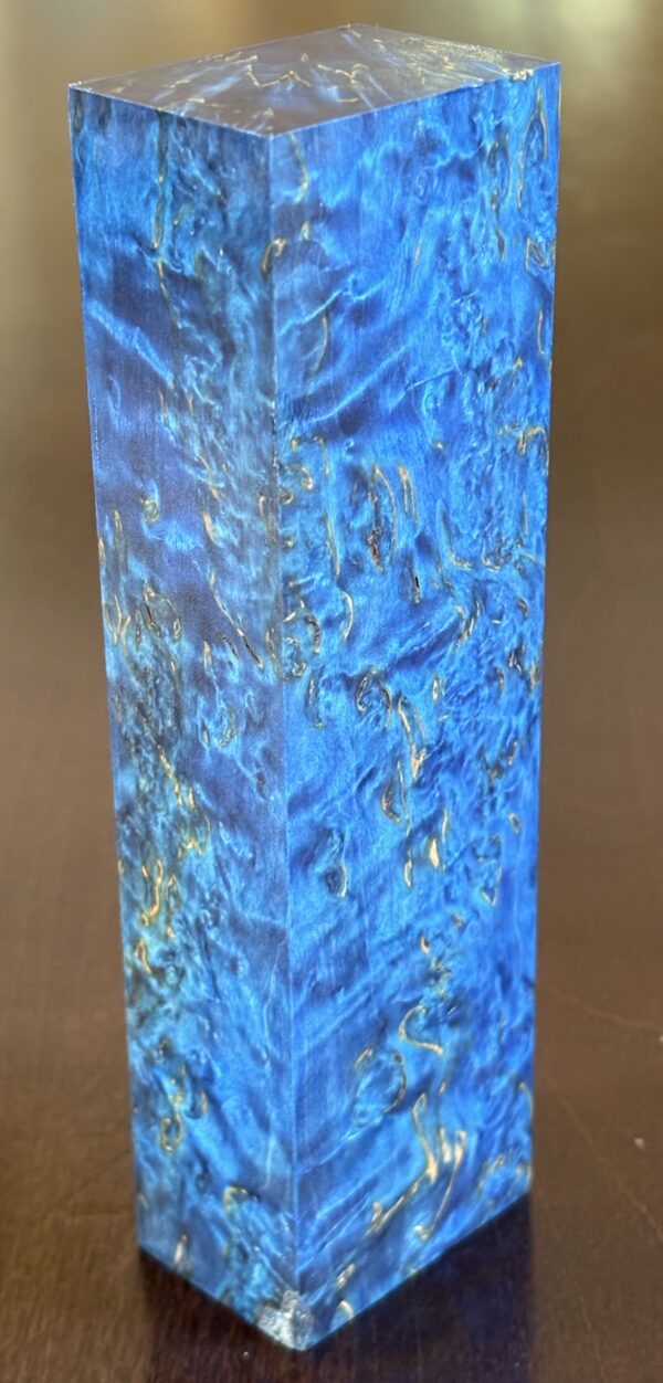 Stabilized and dyed Masur birch wood. Dimensions: 29x42x149mm - Image 4