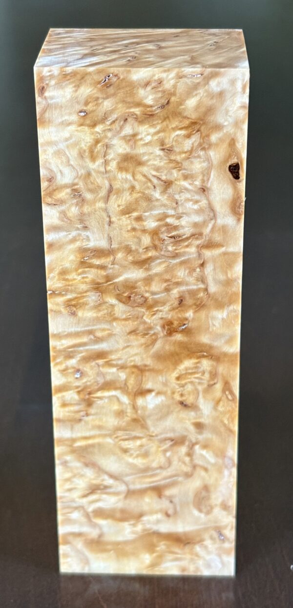 Stabilized Karelian Masur birch bigger size wood. Dimensions: 34x49x150mm - Image 5
