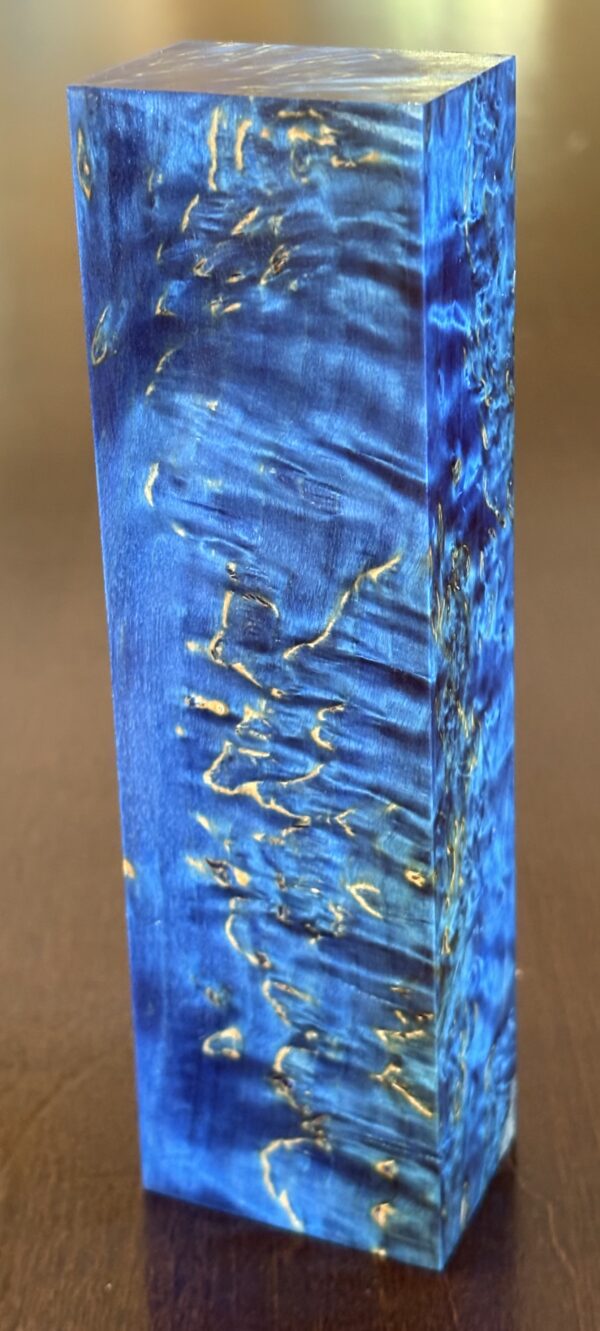 Stabilized and dyed Masur birch wood. Dimensions: 29x42x149mm - Image 5