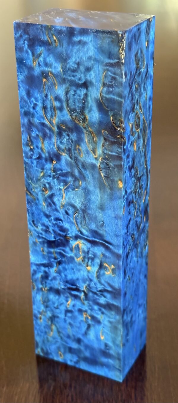 Stabilized and dyed Masur birch wood. Dimensions: 29x42x149mm - Image 6