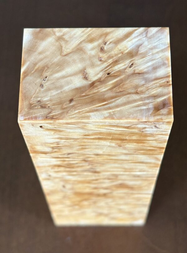 Stabilized Karelian Masur birch bigger size wood. Dimensions: 34x49x150mm - Image 2