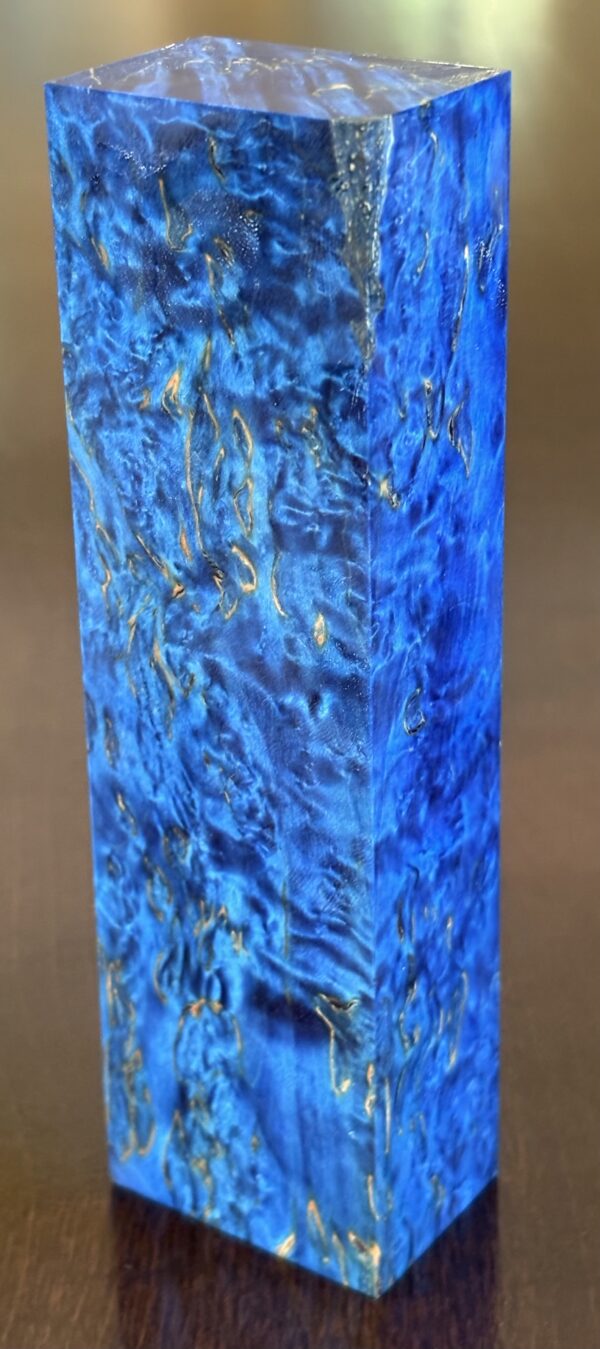 Stabilized and dyed Masur birch wood. Dimensions: 29x42x149mm - Image 8